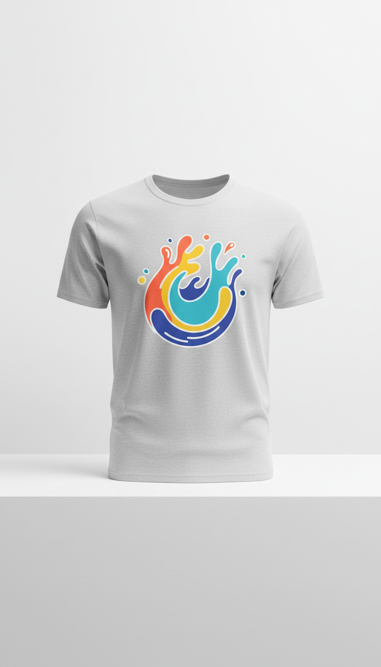 Camiseta gráfica onda Aqua Splash